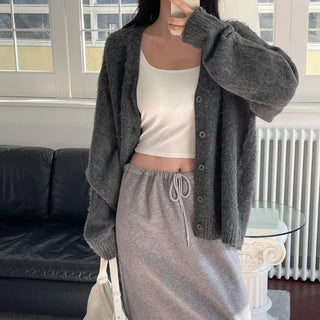 [Loose Fit] Brush Mohair Cardigan