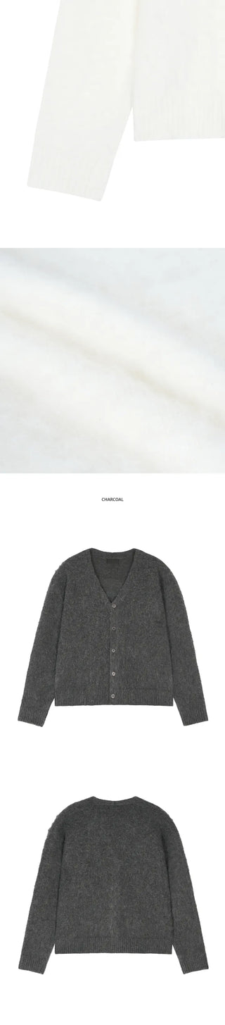 [Loose Fit] Brush Mohair Cardigan