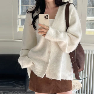 [Loose Fit] Brush Mohair Cardigan