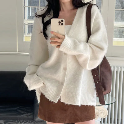 [Loose Fit] Brush Mohair Cardigan