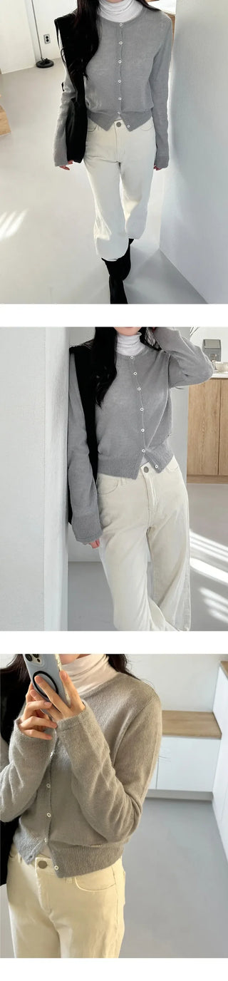 [Date Look] Alpaca Mohair Cardigan
