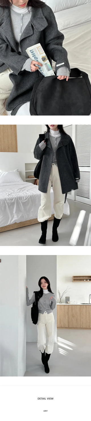[Date Look] Alpaca Mohair Cardigan