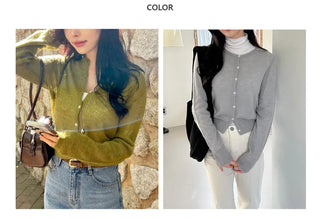 [Date Look] Alpaca Mohair Cardigan