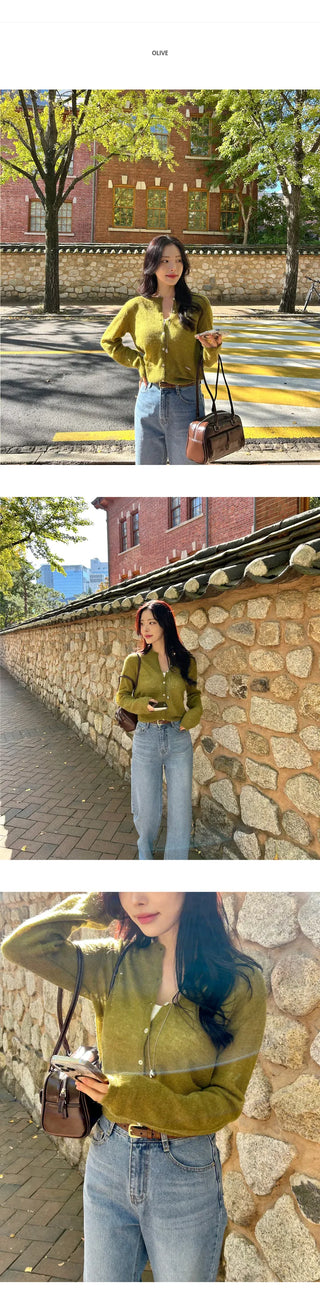 [Date Look] Alpaca Mohair Cardigan