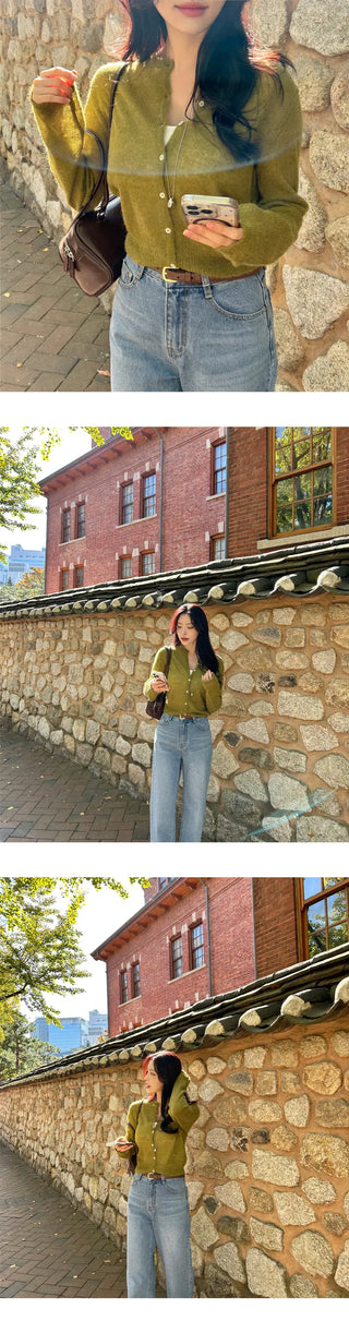 [Date Look] Alpaca Mohair Cardigan