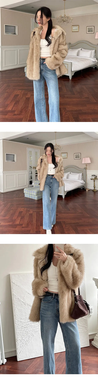 [Additional fleece ] Thick fleece halter neck sleeve