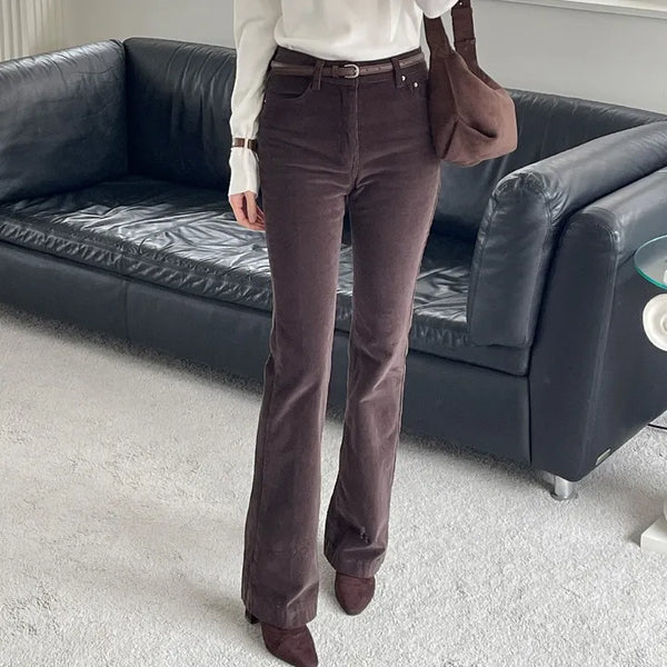 [Compression Fleece] Fleece Corduroy Bootcut Pants