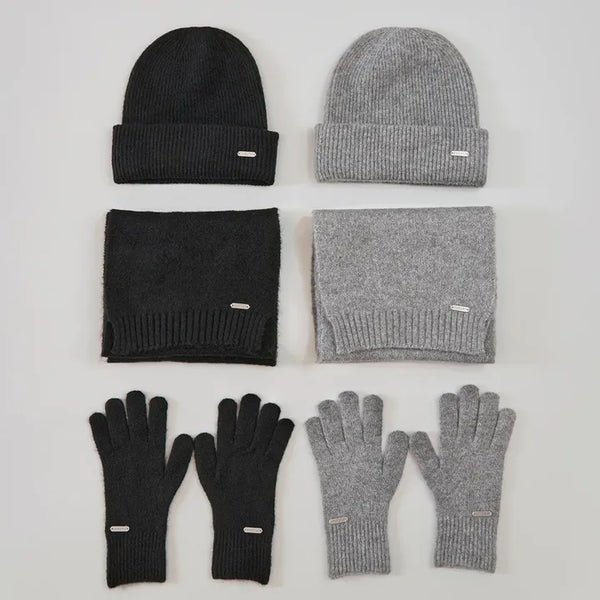 [3-piece set] Winter Golji Set (Muffler  Gloves  Hat)