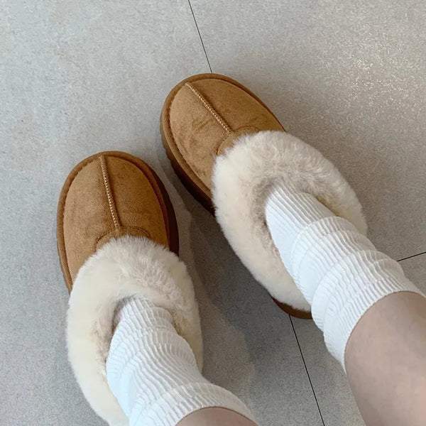 [4cm heel] UGG platform fur boots