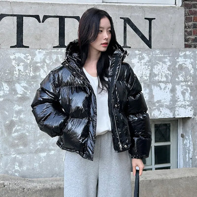 [Winter Padding] Glossy Wellon Hooded Padding