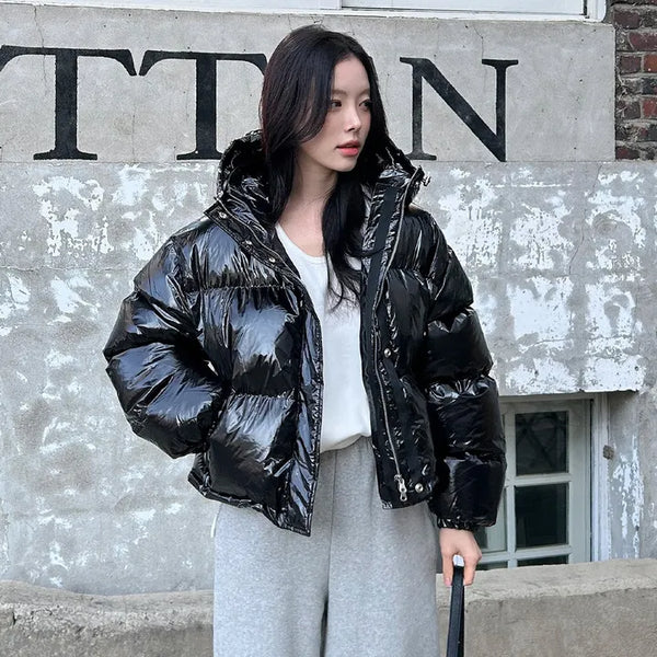 [Winter Padding] Glossy Wellon Hooded Padding