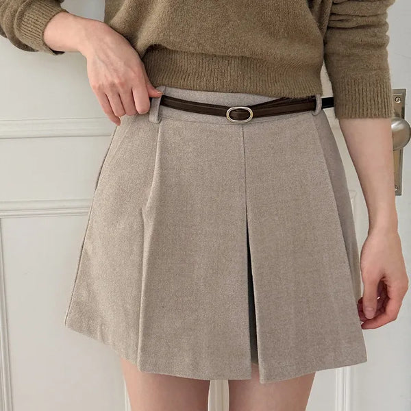 [Essential Coordination Item  Slim Belt] Round Leather Belt