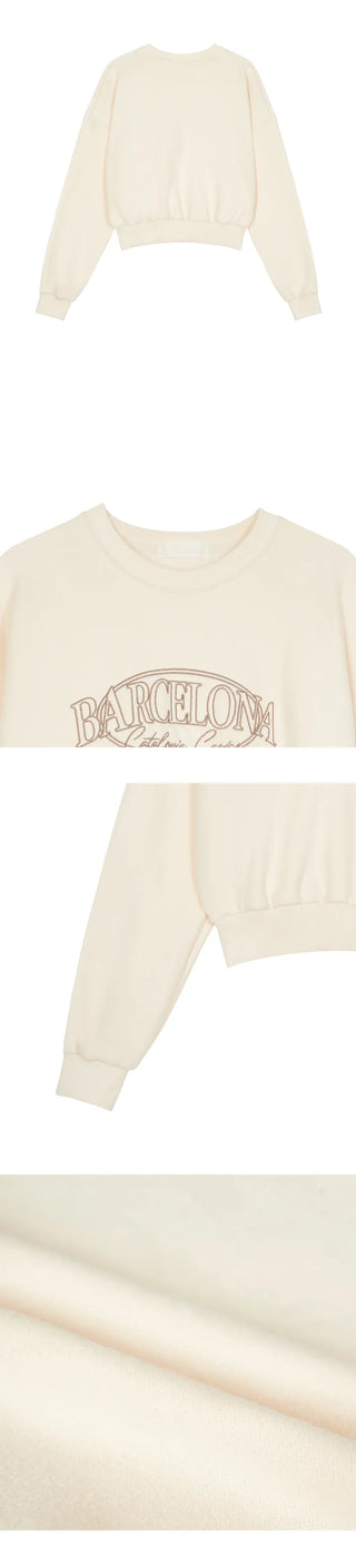 [Fleece] Barcelona Sheepskin Crop Man to Man