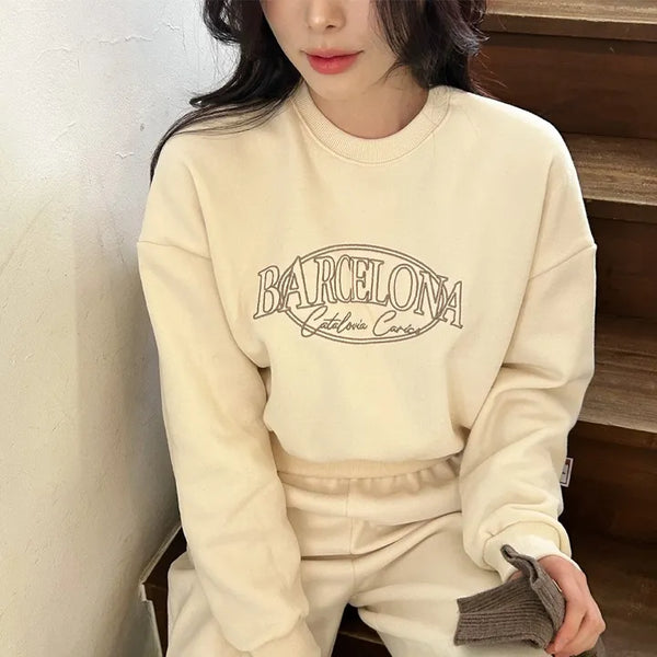 [Fleece] Barcelona Sheepskin Crop Man to Man