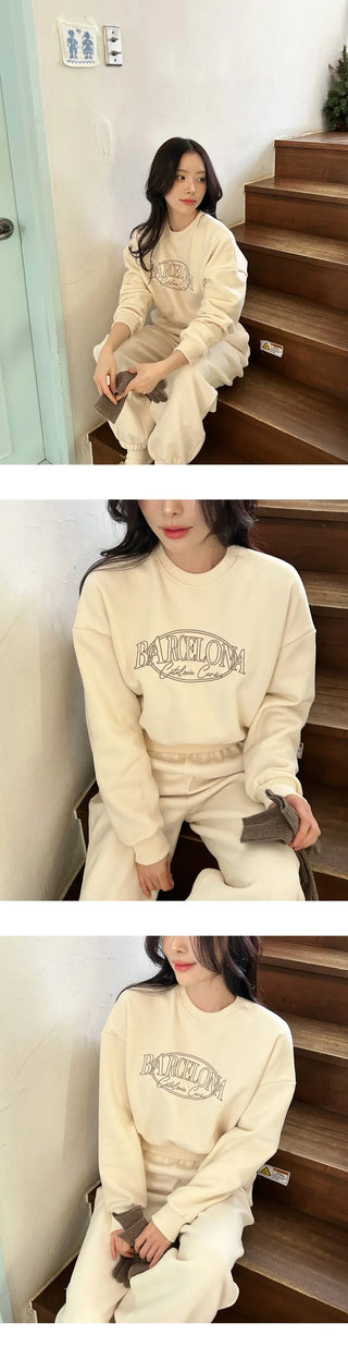 [Fleece] Barcelona Sheepskin Crop Man to Man