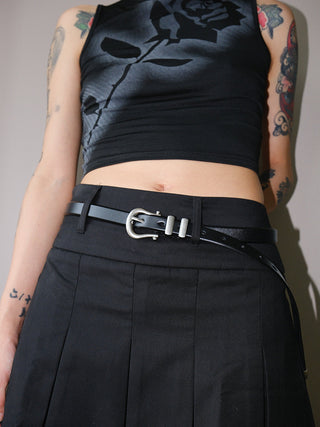 Glossy Leather Belt