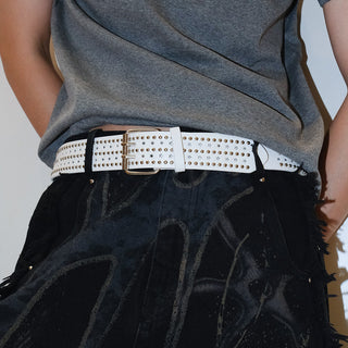 White Hip-Hop Belt