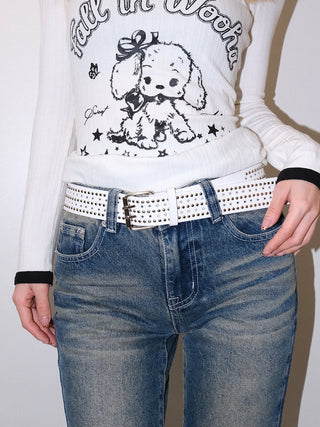 White Hip-Hop Belt