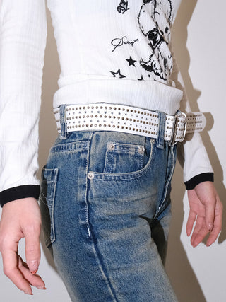 White Hip-Hop Belt