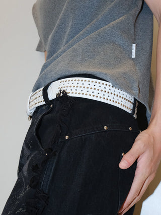 White Hip-Hop Belt