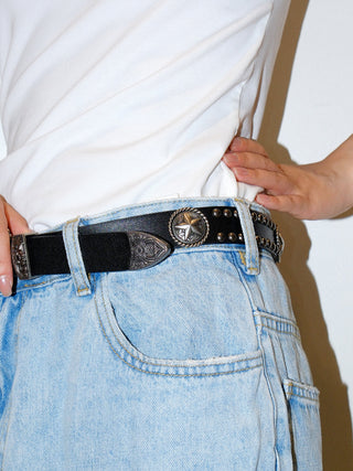 Black Carved Belt