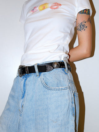 Black Carved Belt