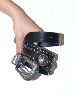 Black Carved Belt