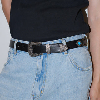 Black Carved Belt