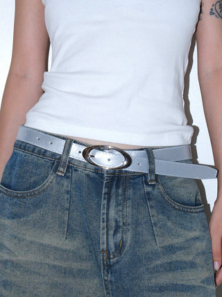 Silver Oval Belt