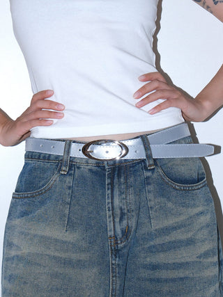 Silver Oval Belt