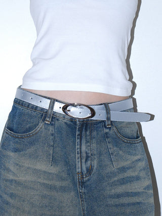 Silver Oval Belt