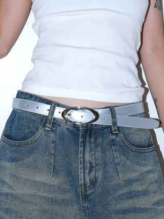 Silver Oval Belt