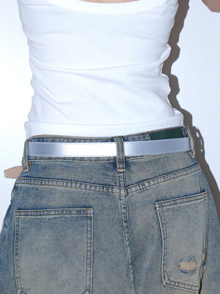 Silver Oval Belt