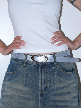 Silver Oval Belt