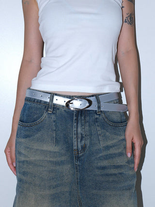 Silver Oval Belt