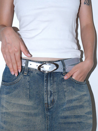 Silver Oval Belt