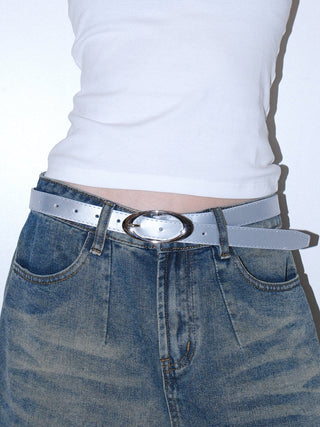 Silver Oval Belt