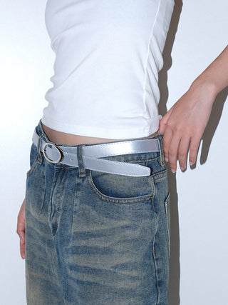 Silver Oval Belt