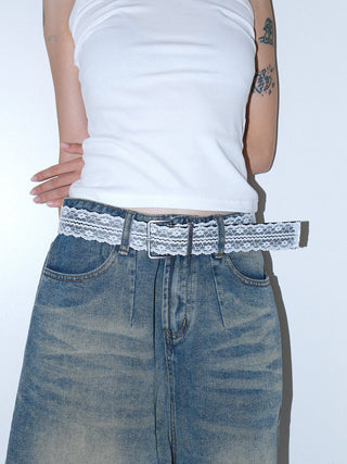 Lace Cutout Belt