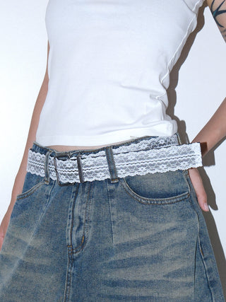 Lace Cutout Belt