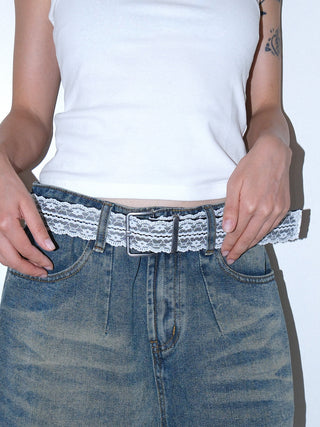 Lace Cutout Belt