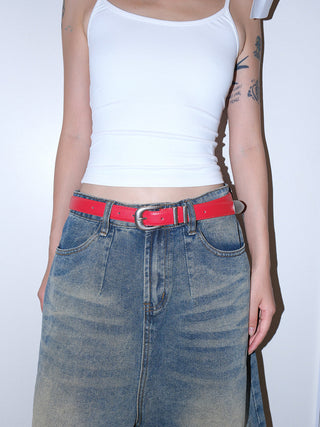 Distressed Silver Belt