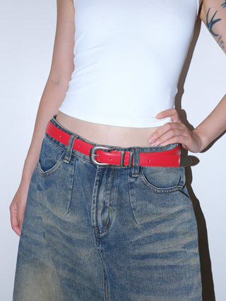 Distressed Silver Belt
