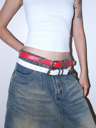 Distressed Silver Belt