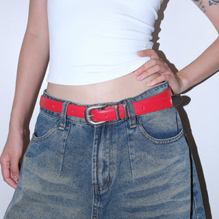 Distressed Silver Belt