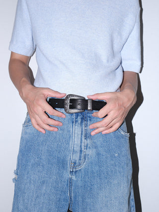 Carved Silver Belt