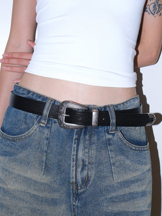 Carved Silver Belt