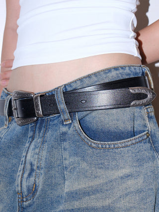 Carved Silver Belt