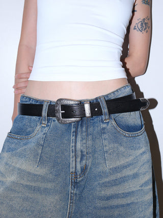 Carved Silver Belt
