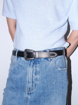 Carved Silver Belt